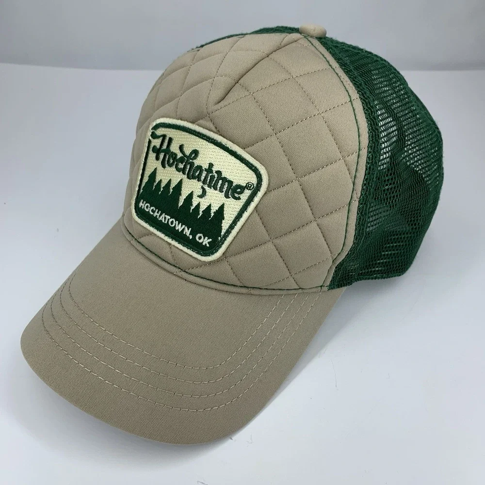 Hochatime Patch Hat Hochatown OK Quilted Green Mesh Adjustable Snap Baseball Cap
